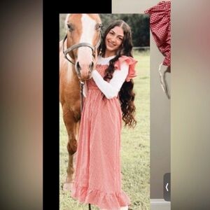 Red Gingham Ruffle Dress